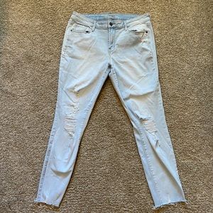 Light wash denim jeans